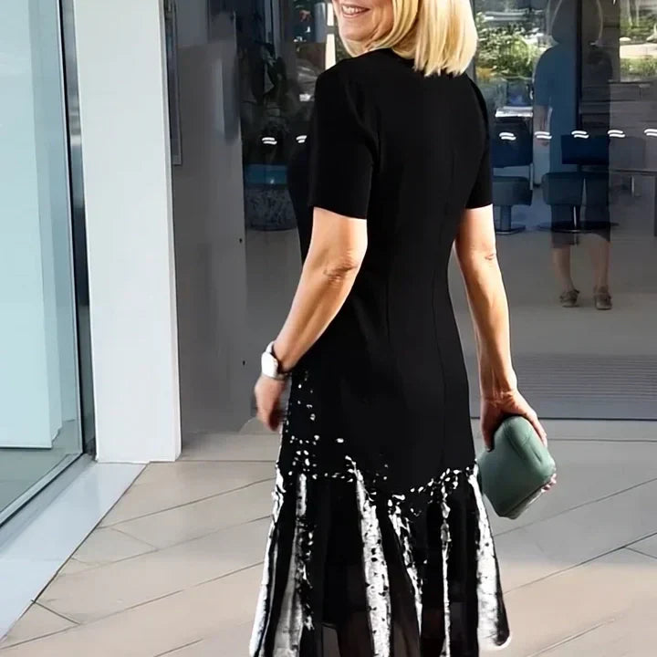 Printed Pleated Dress