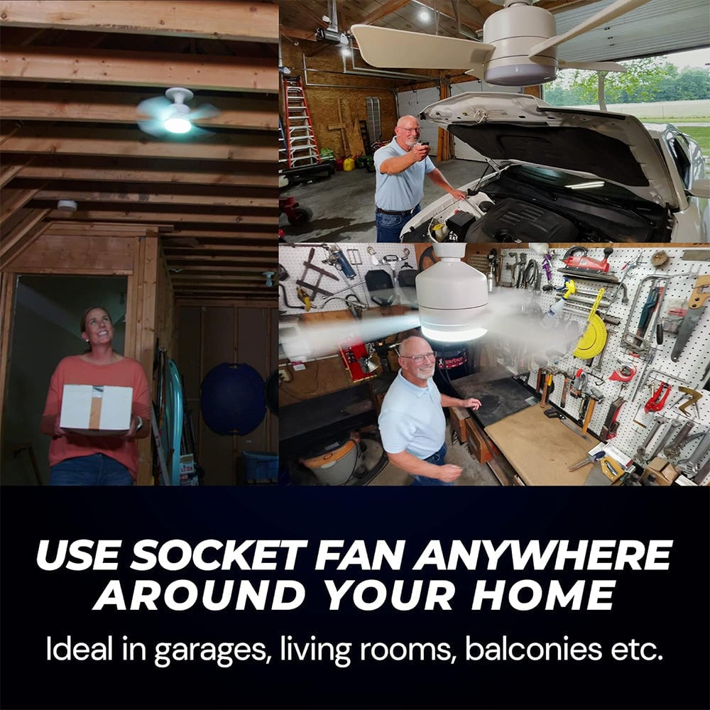 2-in-1 LED Ceiling Fan Light with Remote Control, E27E26/B22 Base