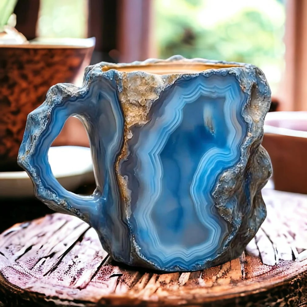 Tegooe Novelty Geode-Style Coffee Mugs Mineral Inspired Design