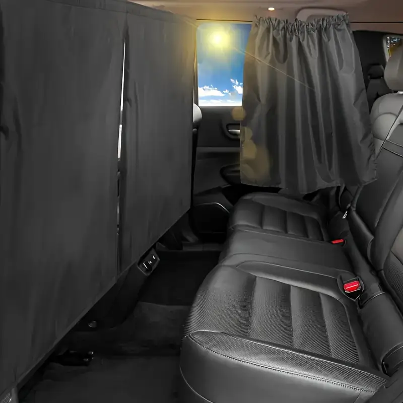   car curtain set 95 sun blocking privacy shades for rear side windows   suv sunshade for camping and road trips details 0