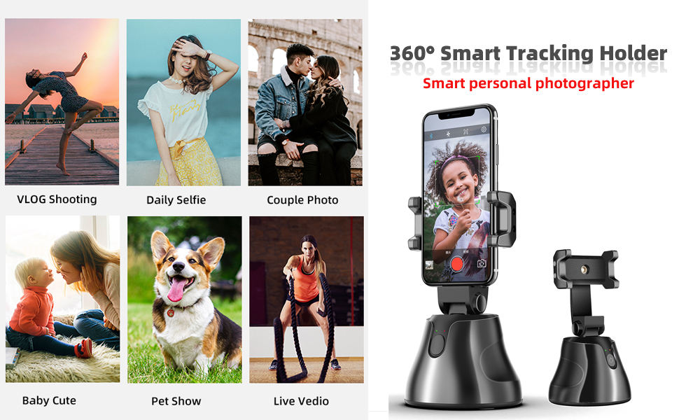 360 degrees smart tracking holder,your smart personal photographer