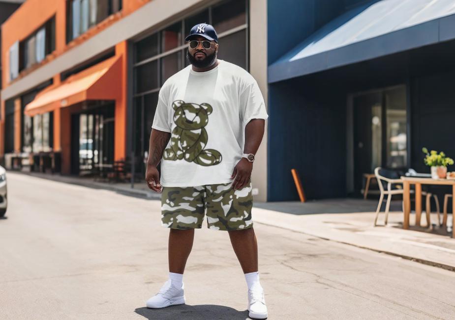 BigTallKings' casual camouflage outfits