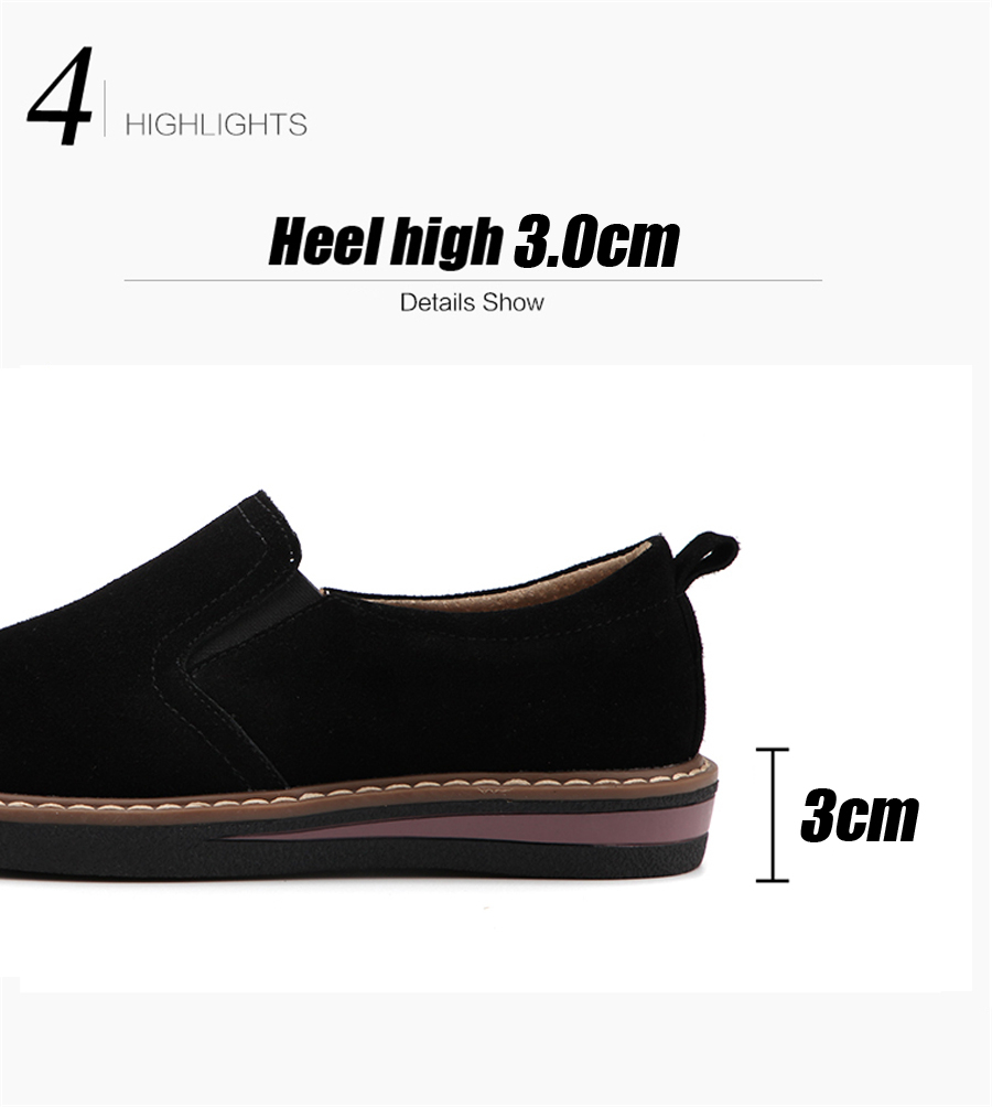 STS BRAND 2019 New Spring Women Flats Sneakers Suede Leather Round Toe Shoes Casual Shoes Women Slip On Flat Loafers Fazz Oxford (5)