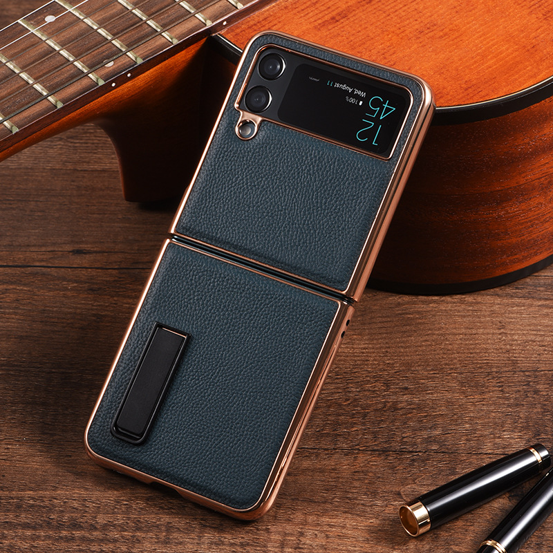 Genuine Leather Stand Flip Phone Case Galaxy Z Fold Flip series