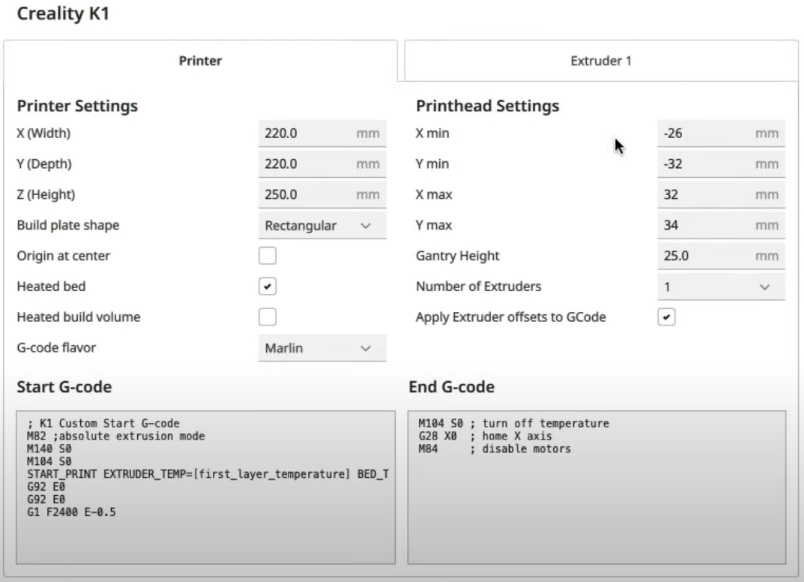 Best Cura Profile Settings For Creality K1 &amp; K1 Max