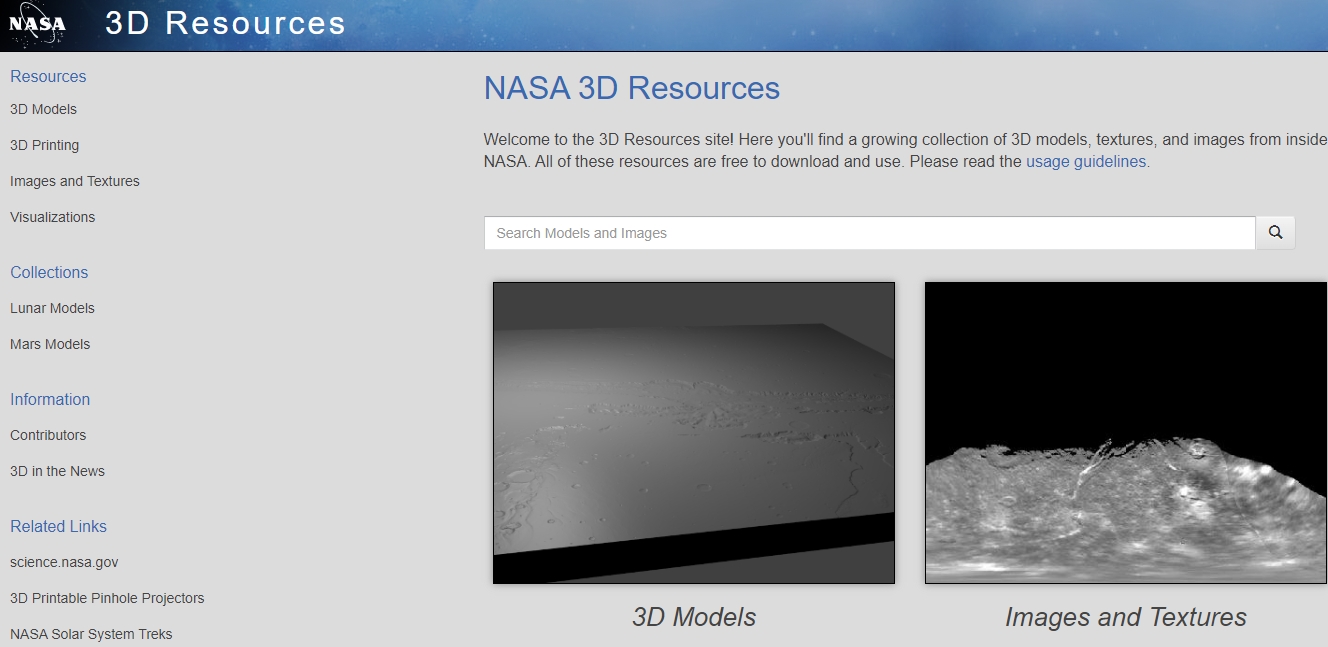 NASA 3D Resources