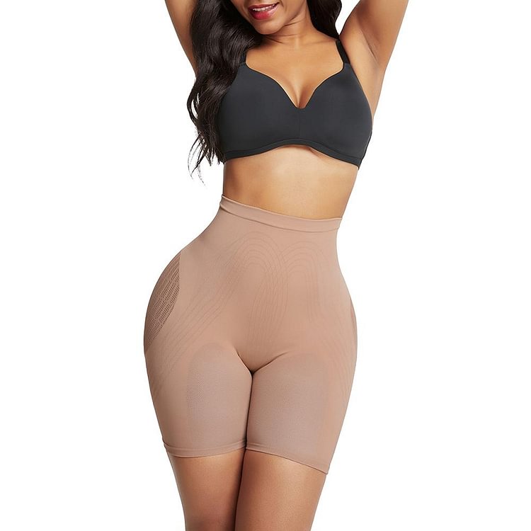Wholesale Skin Color Thigh Length Shorts Shaper High Rise