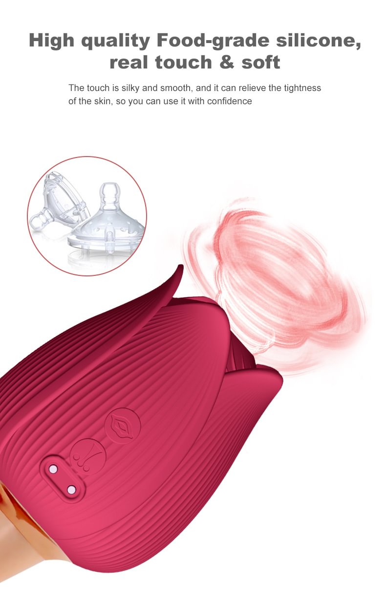 rose clit stimulator-rose vibrator with 10 frequency vibration and suction