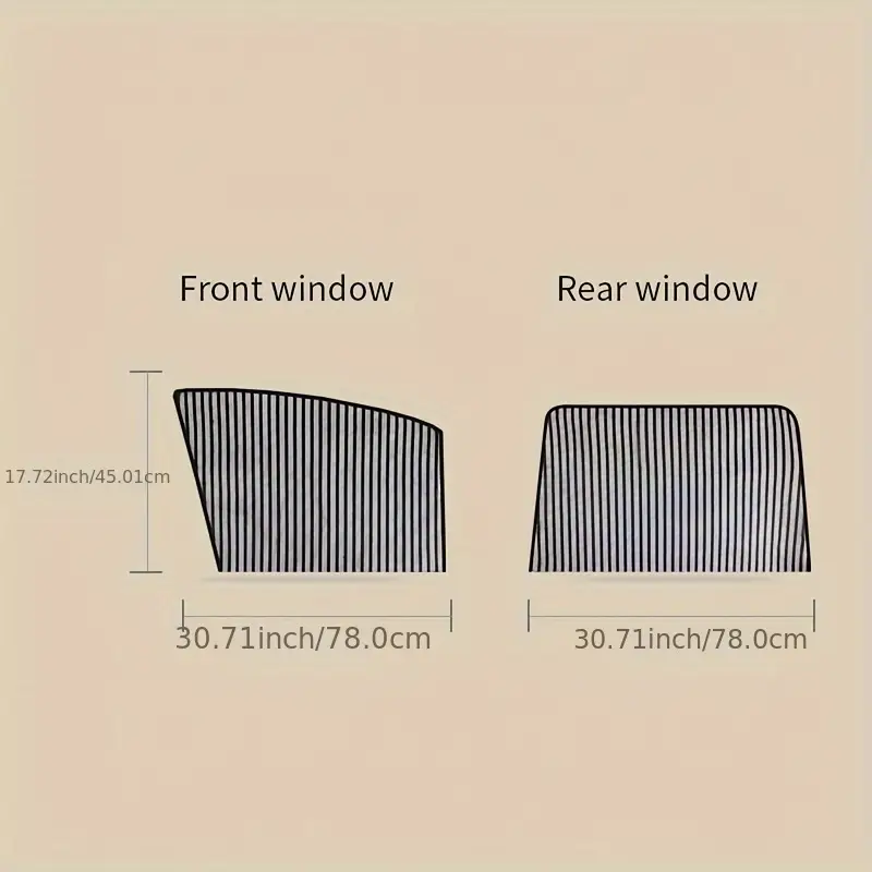 4pcs   sun protection car window shades breathable mesh uv protection for front rear windows fits most cars details 2