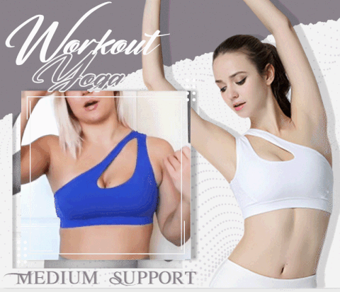 Women One Shoulder Padded Workout Bra