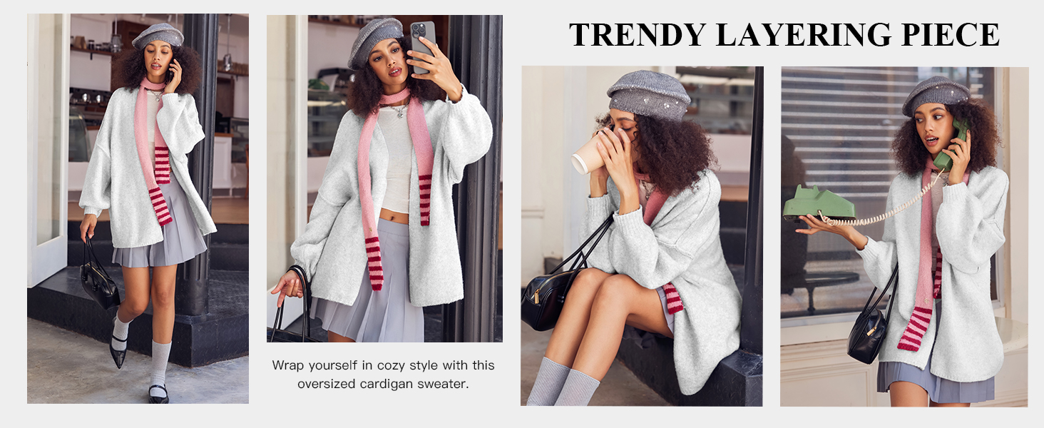 white cardigan