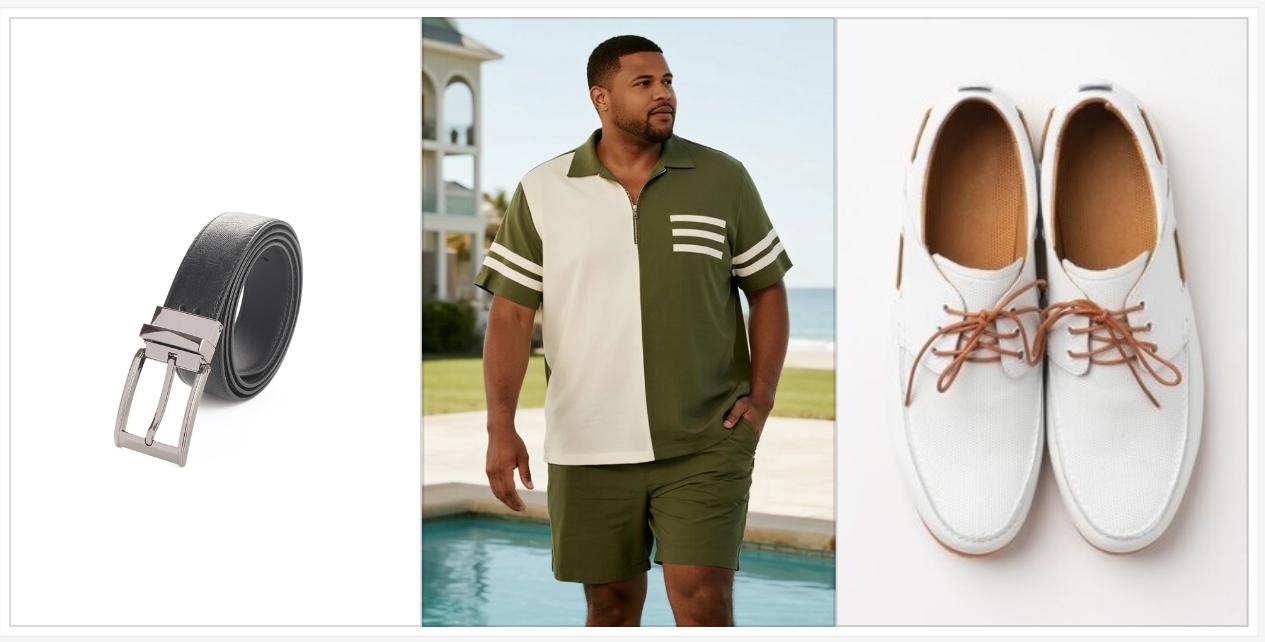 big men's relaxed short sets