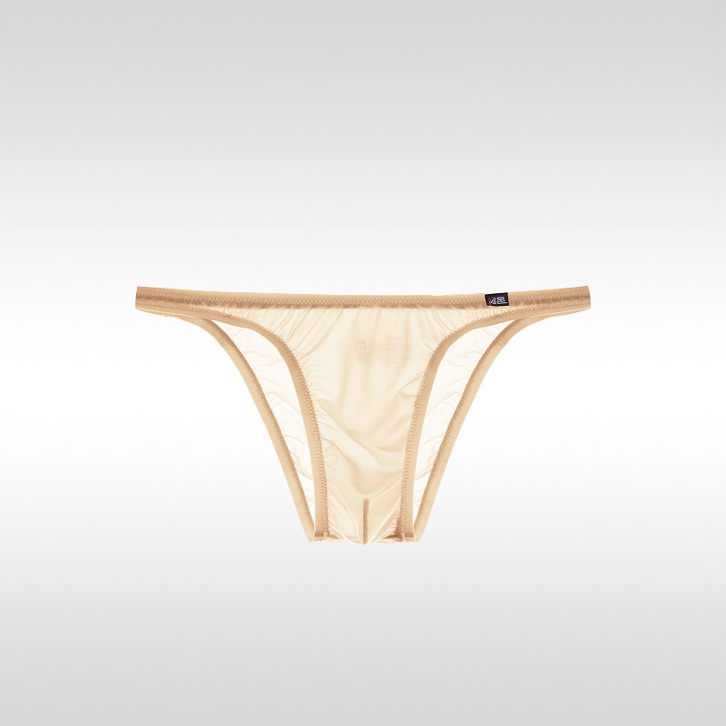 Men's Sexy Low Waist Ice Silk Ultra-Thin Transparent Breathable Briefs