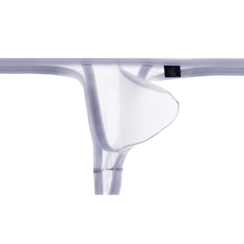 Men's Ice Silk Ultra-thin Transparent Thong U-convex Seamless Sexy Thin Strap T-Pants