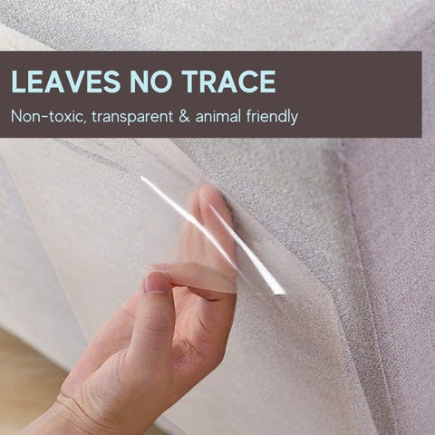 Leo's Paw Furniture Scratch Protector leaves no trace non-toxic, transparent & animal friendly