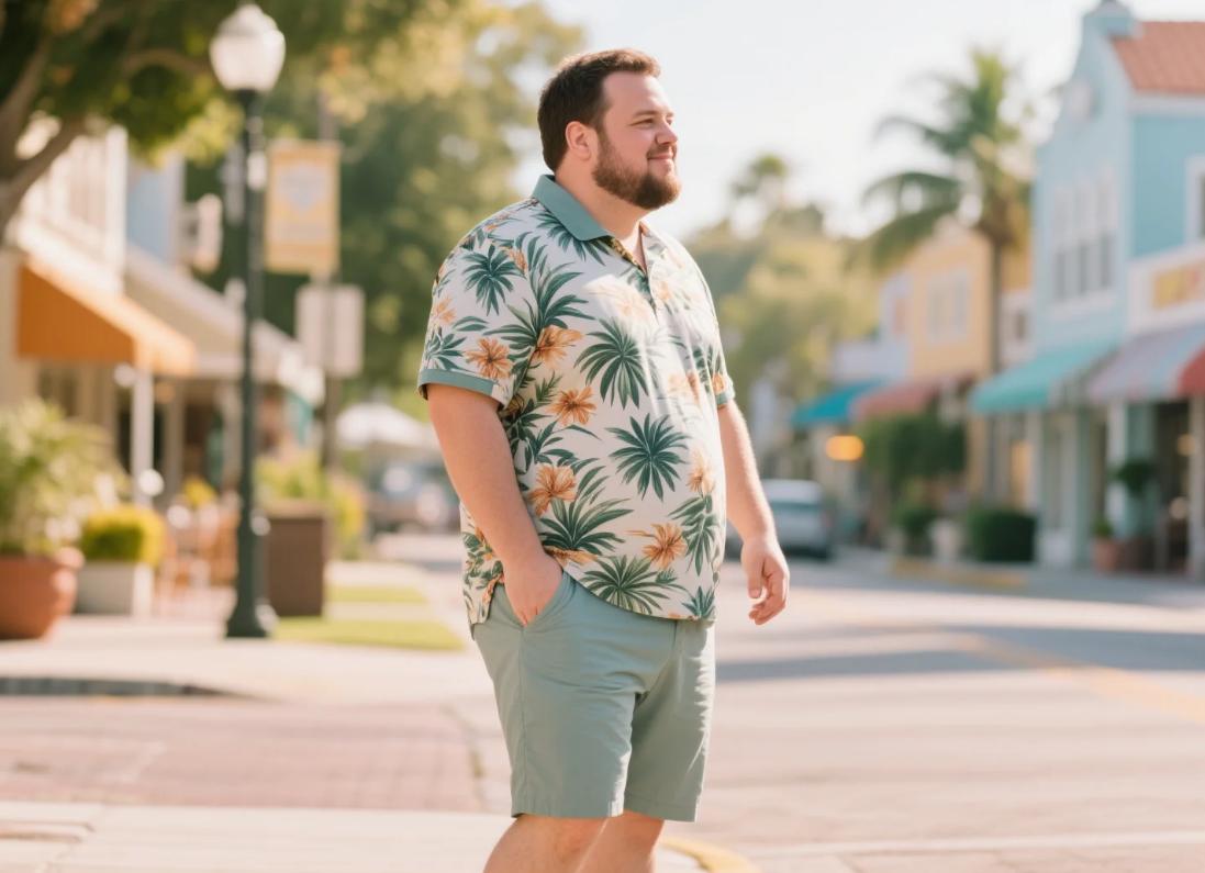 A men travel in his polo short set
