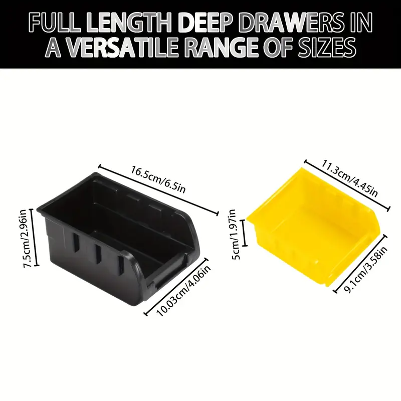 30pcs wall mounted storage     screws nuts bolts nails beads small hardware   heavy duty garage organizer is perfect as a gift stackable tool box details 4