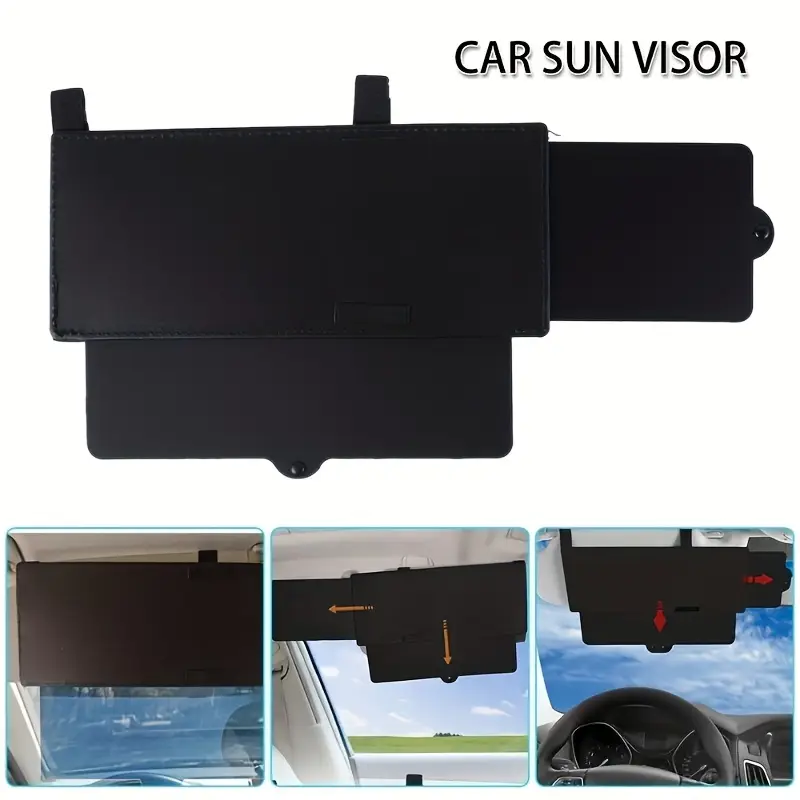 1pc car sun visor with extender front curtain shade universal fit details 9