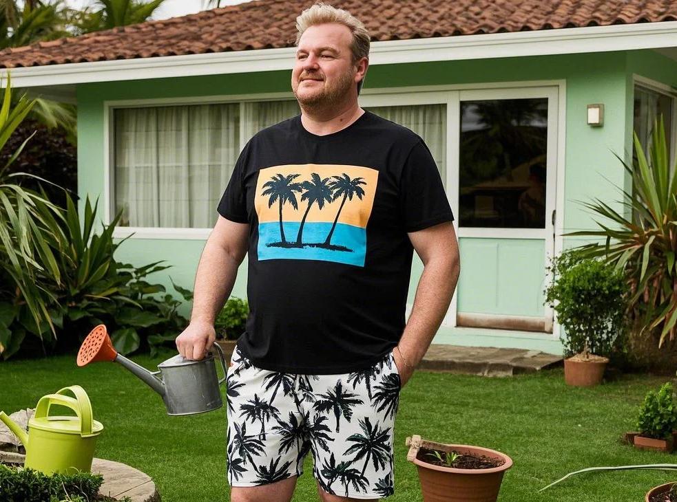 men’s big and tall 2-piece short sets