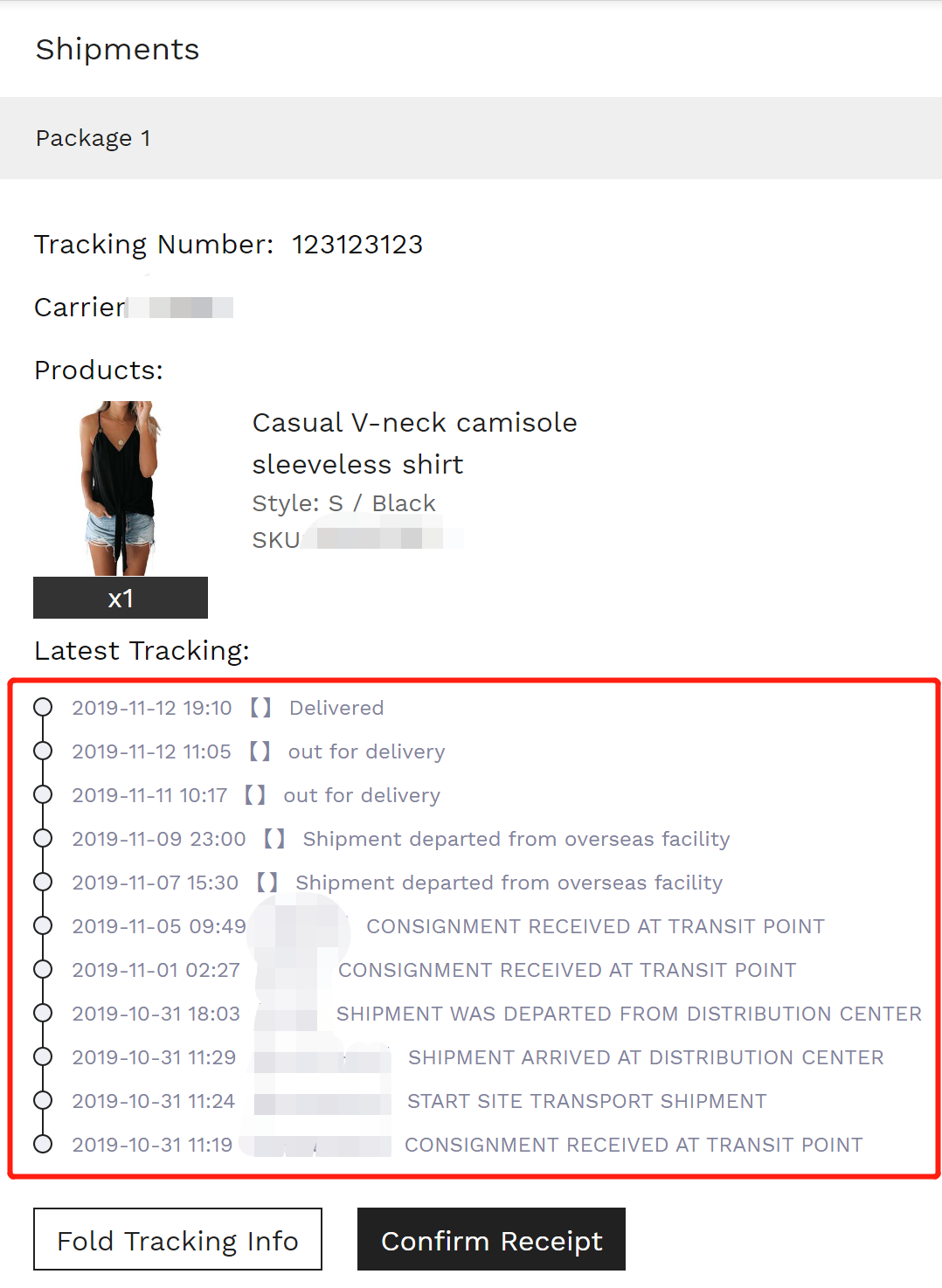 download track your shipment