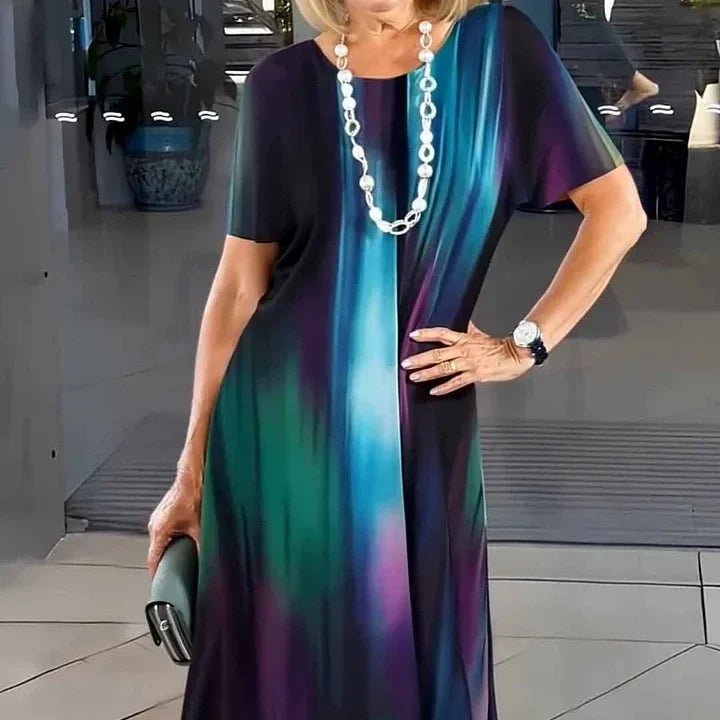 Printed Pleated Dress