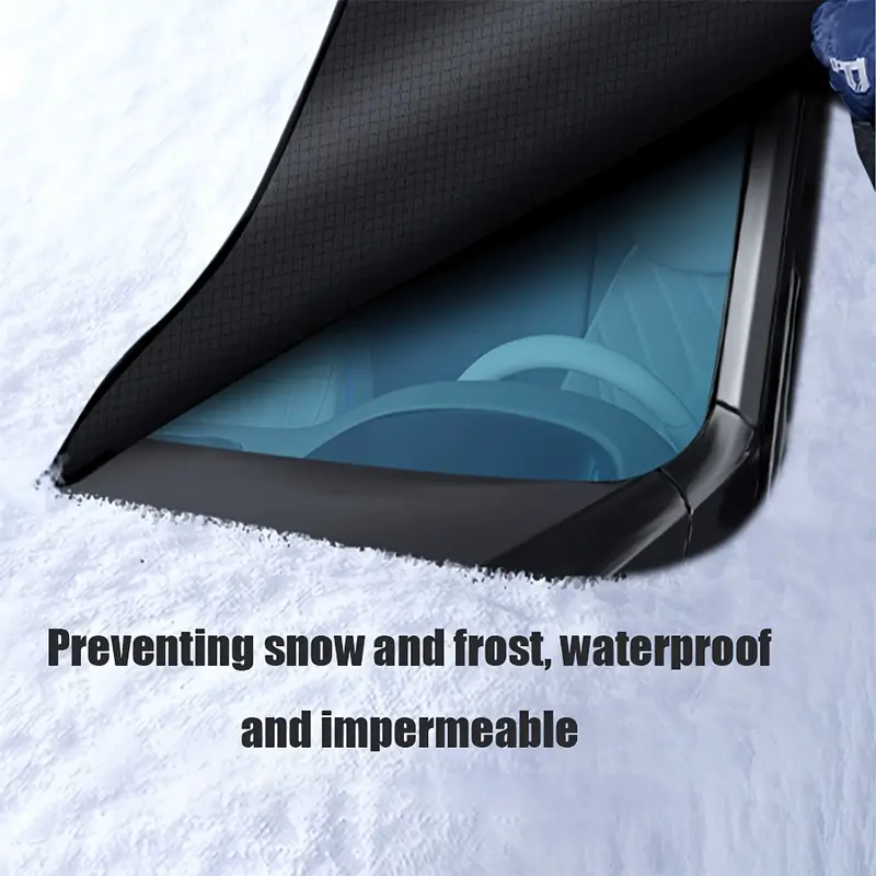 extra large thickened car sunshade snow cover front windshield protection for winter weather details 5