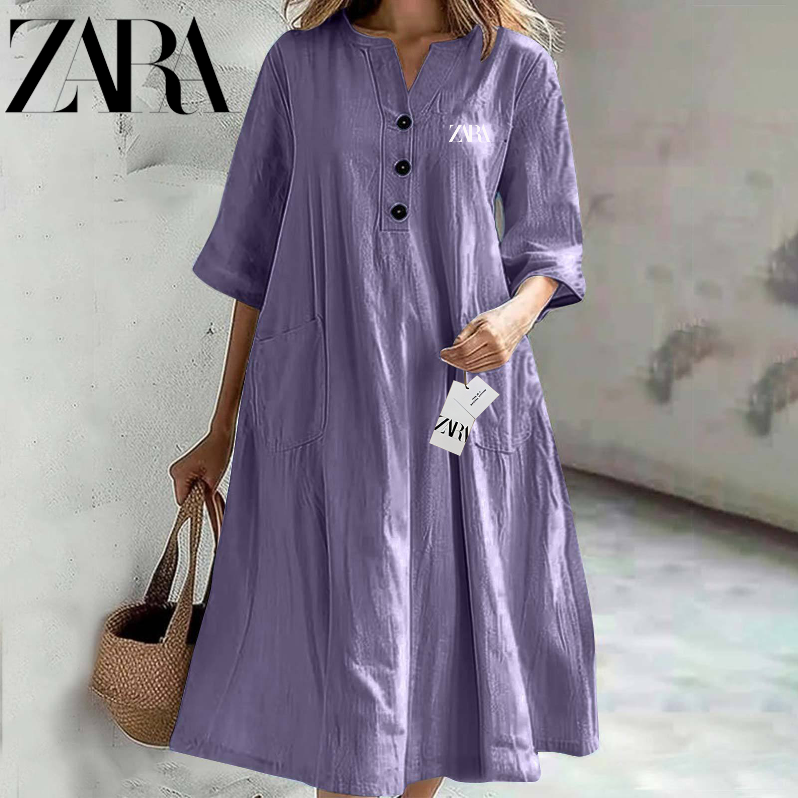 Novidade de verão ZARA – Vestido de algodão | Confortável e elegante