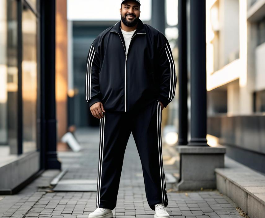 comfortable and classic big men's jogging suits