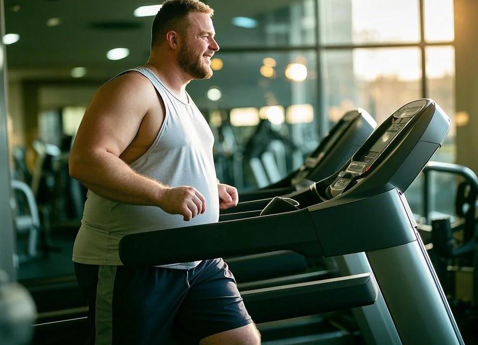 A man workout in his sporty shorts