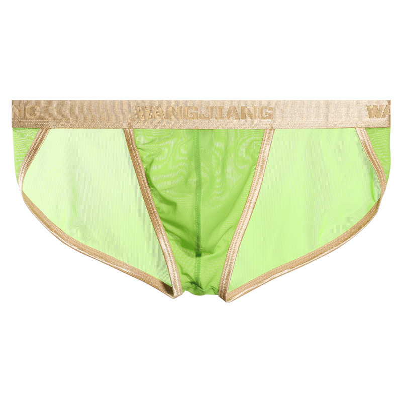 Men's Low Waist Sexy Mesh Transparent Ultra-Thin Briefs
