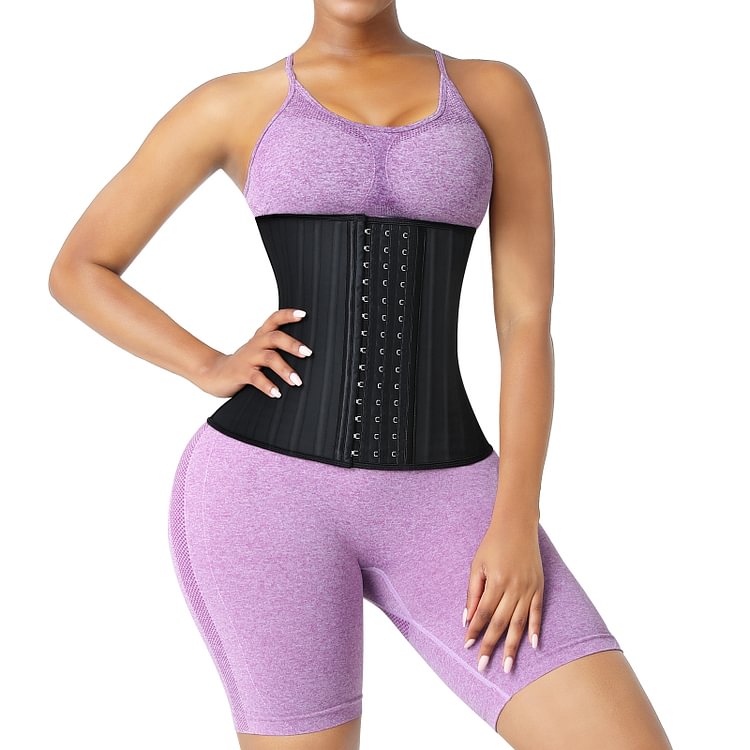 Wholesale Black Latex 21 Steel Boned Corset Breathable Waist Trainer