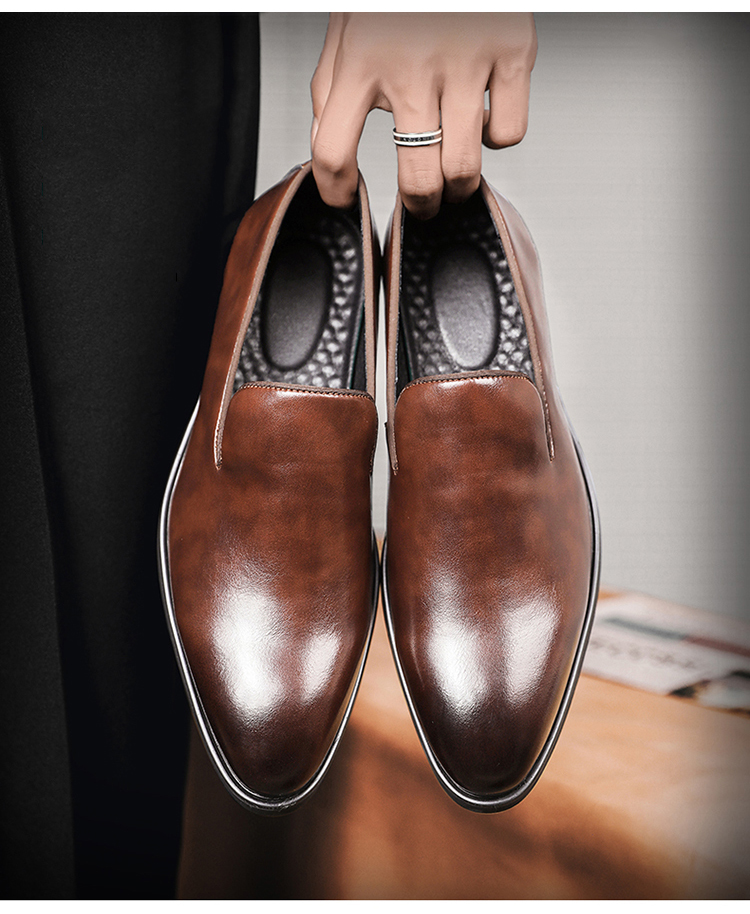 Tegooe The Rossi - Red Bottom Classic Leather Loafers for Men
