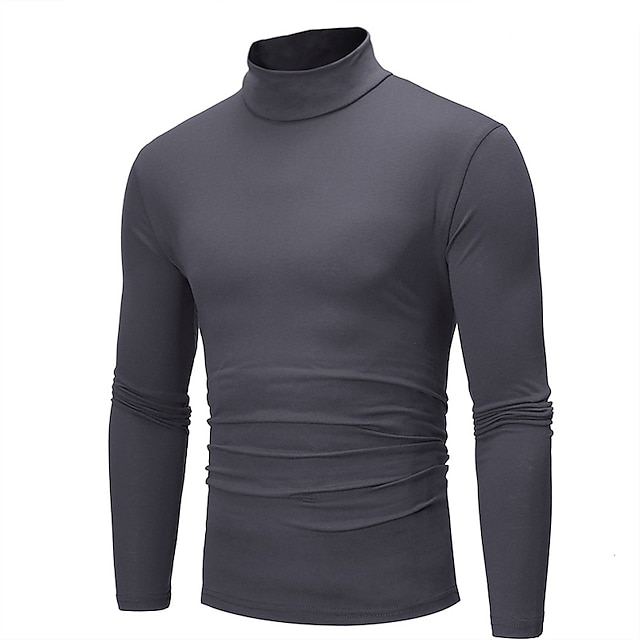 2024 Men's Turtleneck Solid Color Vintage Cashmere Warm Shirt