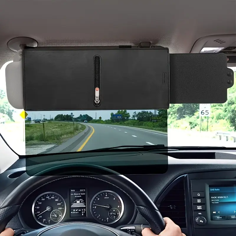 car sunshades polarized sun visor for car with zipper slider   uv400 car sun visor extension with pc lens and side sunshade anti glare car visor for   uv filtering protection details 1