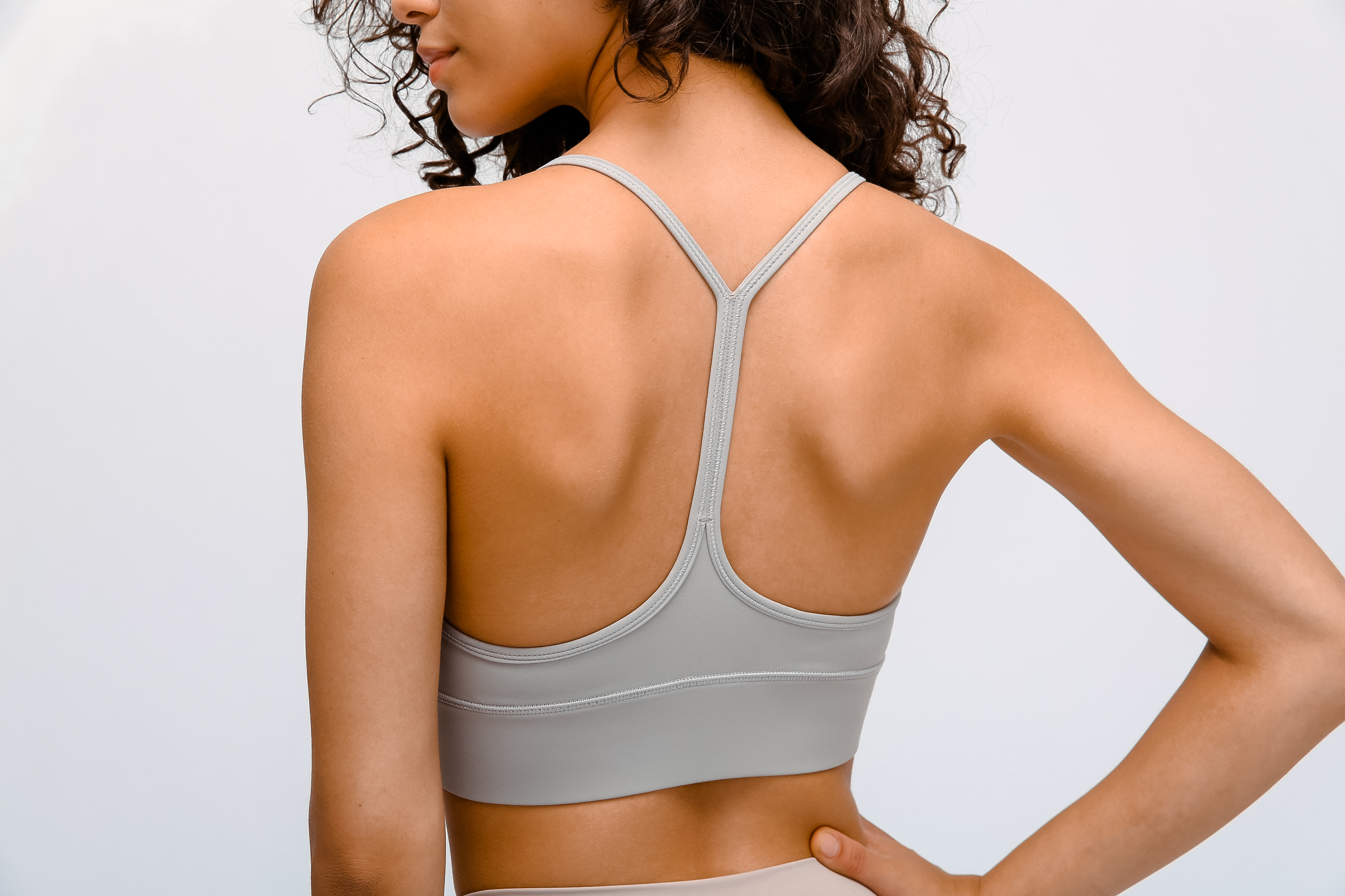 Women's vest sports bra gray