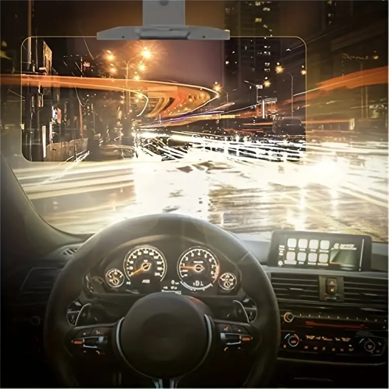 automobile sunshade a dual purpose universal visor for daytime and   use that reduces glare an extender for the visor a night   anti glare windshield driving shield and a uv filtering eye protector suitable for suvs details 5