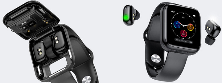 smart watch 2 in 1 earphones