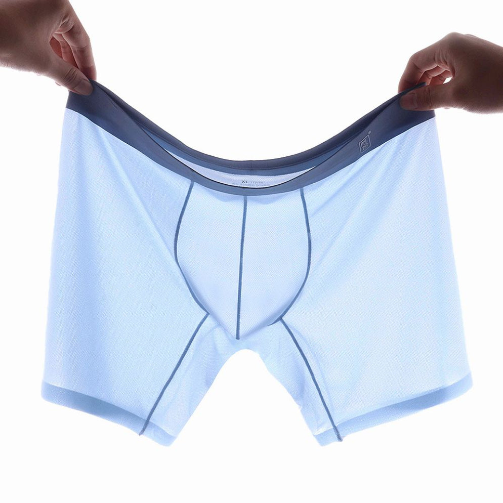 Men's Feather-light Ice Silk Mesh Boxer Briefs
