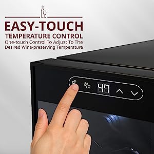 Schmecke wine cooler easy touch control