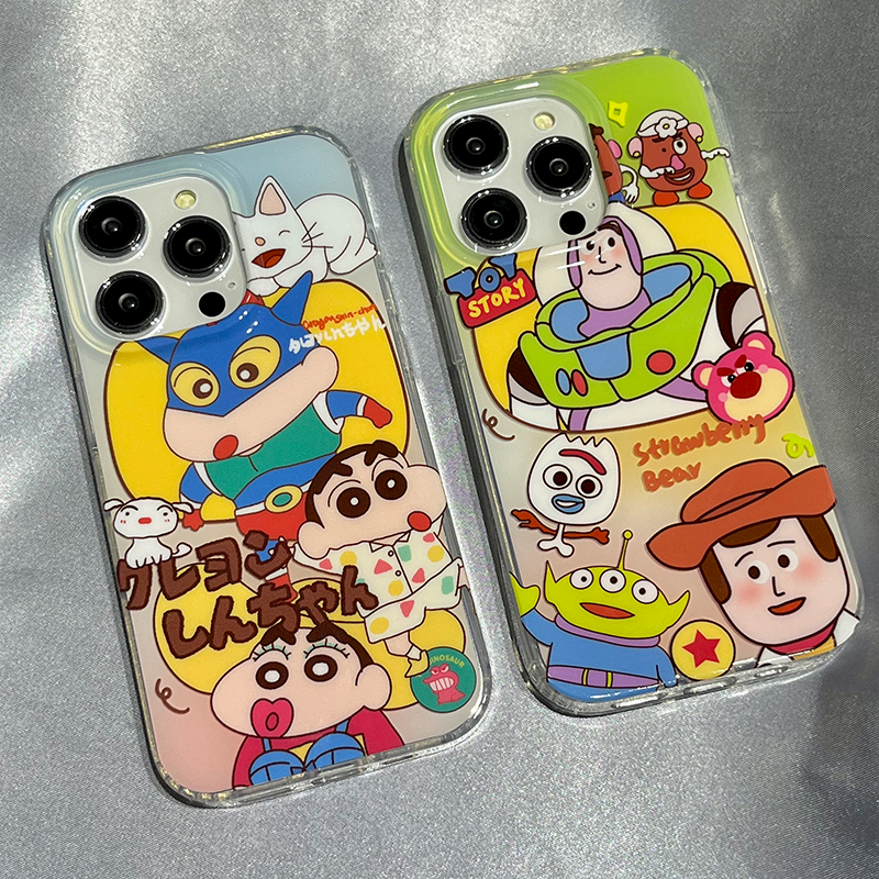 蘋果 系列蠟筆小新雙層全包防摔軟殼