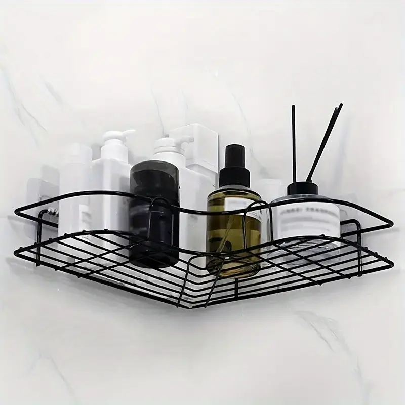 1pc bathroom shelf shower caddy rack bathroom kitchen no punching   storage rack shower shelf shampoo storage rack holder bathroom accessories details 4