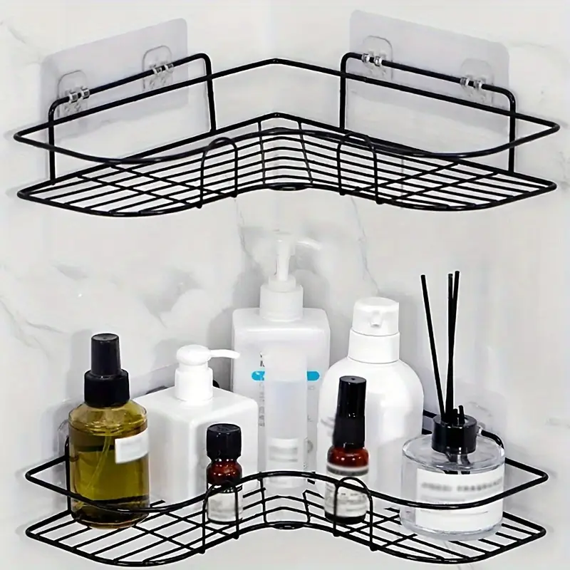 1pc bathroom shelf shower caddy rack bathroom kitchen no punching   storage rack shower shelf shampoo storage rack holder bathroom accessories details 0