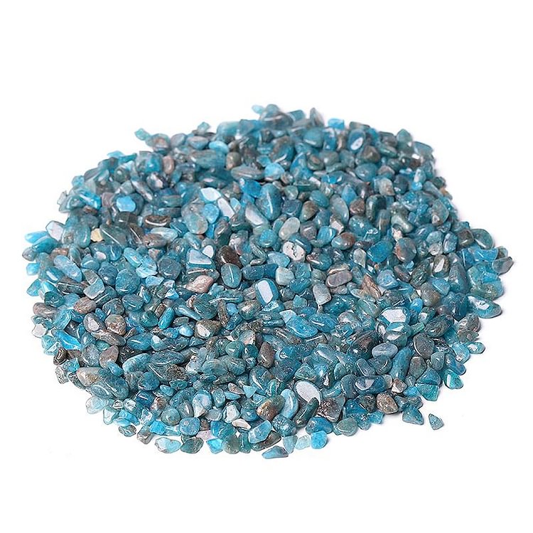 0.1kg 5-7mm Natural Blue Apatite Chips Crystal Chips for Decoration Crystal wholesale suppliers