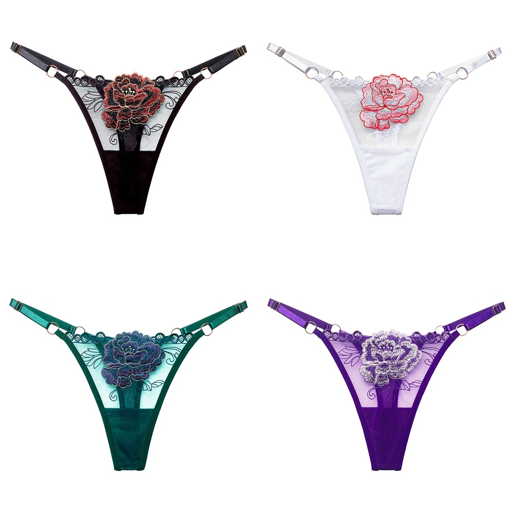 Sexy jacquard breathable mesh sexy thong