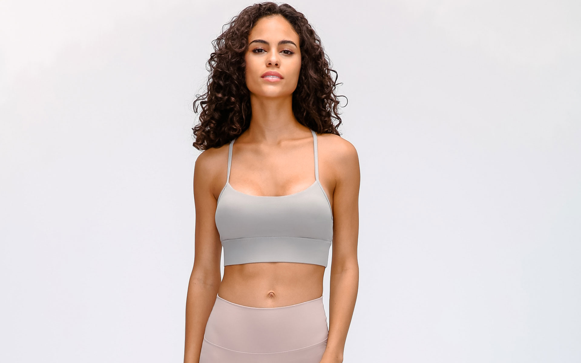 Women's fitness sports bra gray