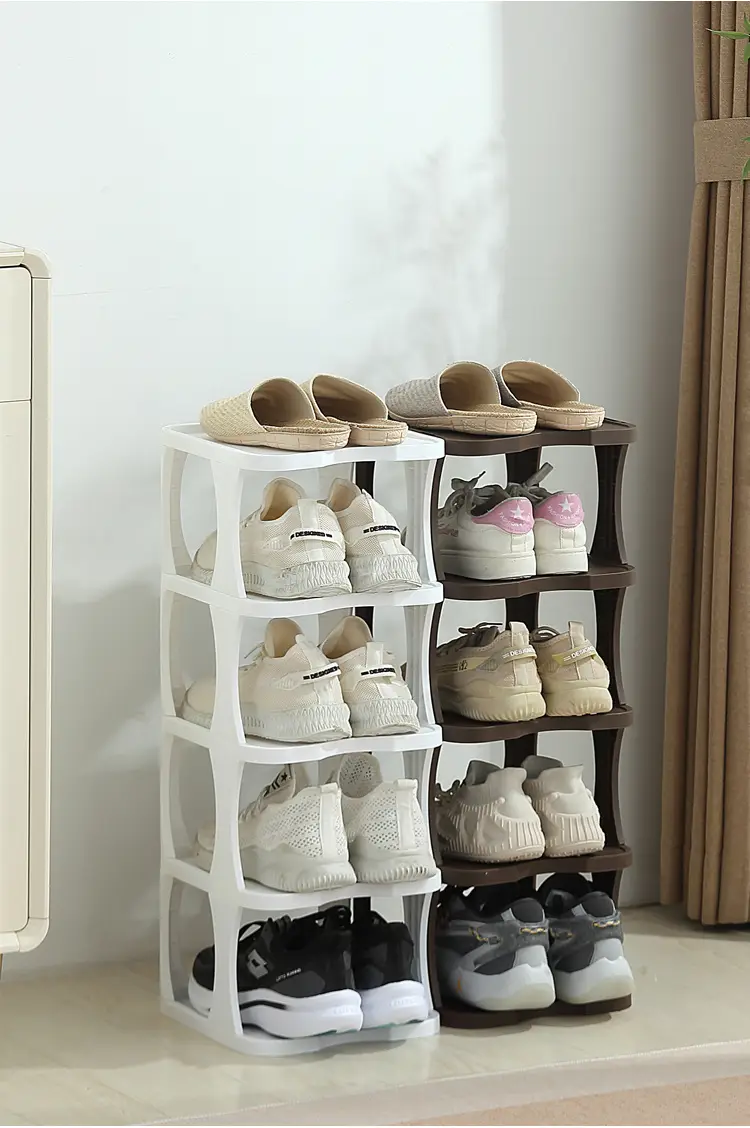 1  layer dustproof plastic shoe rack space saving storage organizer for entryway doorway rental room fits   room types details 19