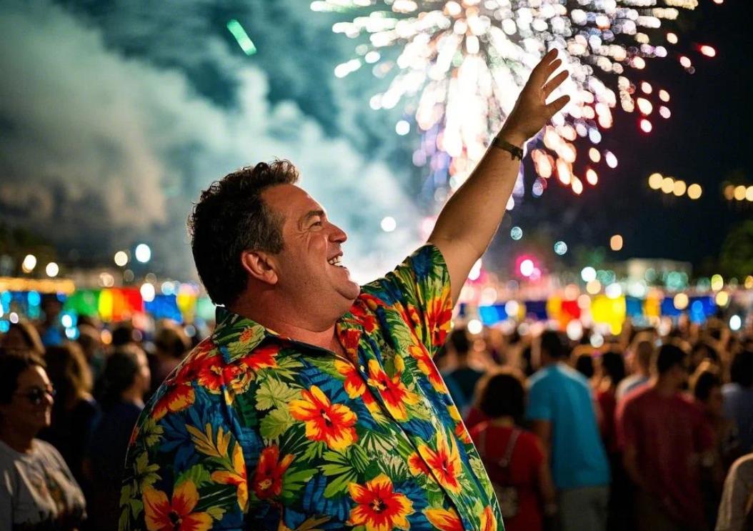 big men's Hawaiian festival shirts