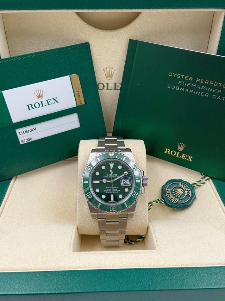 劳力士 Submariner Date Green Hulk 40mm 116610LV Unworn 2019