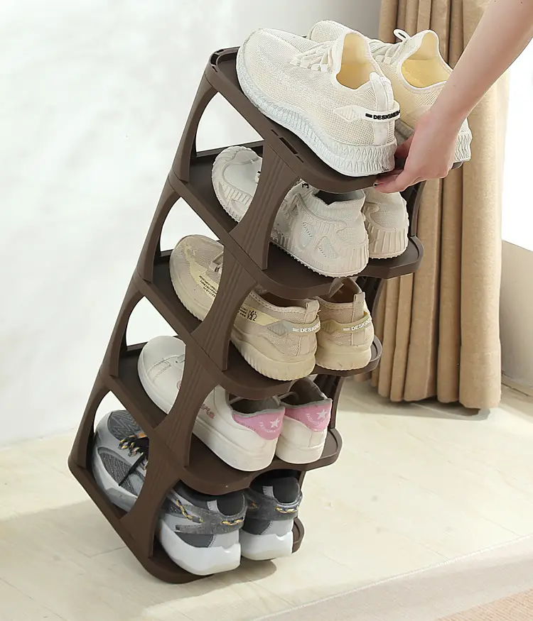 1  layer dustproof plastic shoe rack space saving storage organizer for entryway doorway rental room fits   room types details 10