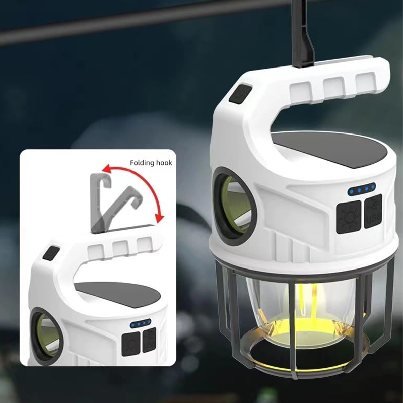 SAKER® Solar Rechargeable LED Camping Lantern